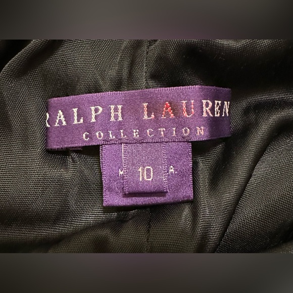 Ralph Lauren Collection black formal long gown open back floor length sleeveless - Picture 13 of 15